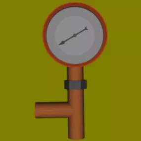 Industrial Steam Gauge 3d model