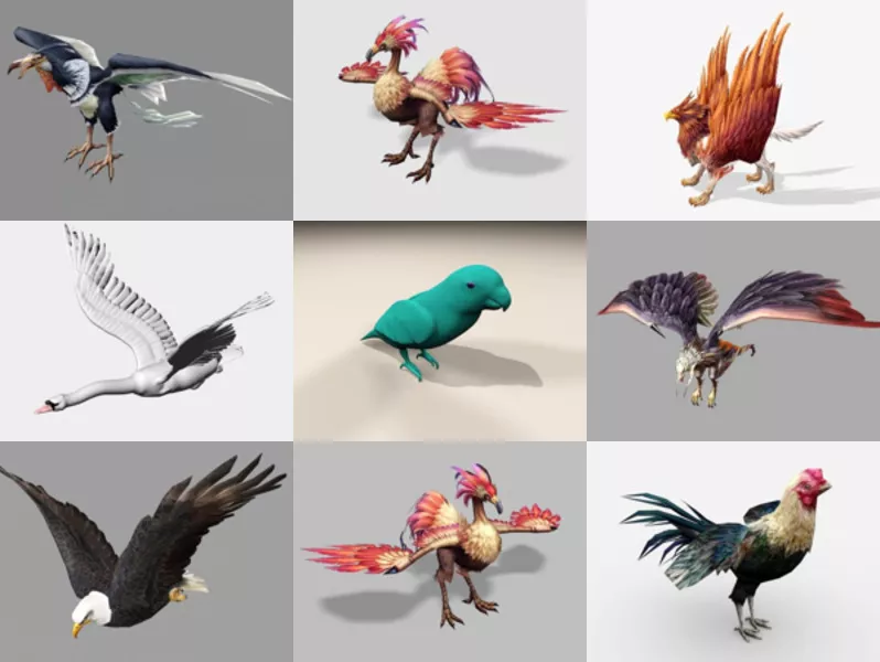 Top 10 3ds Max Birds 3D Models Newest 2022