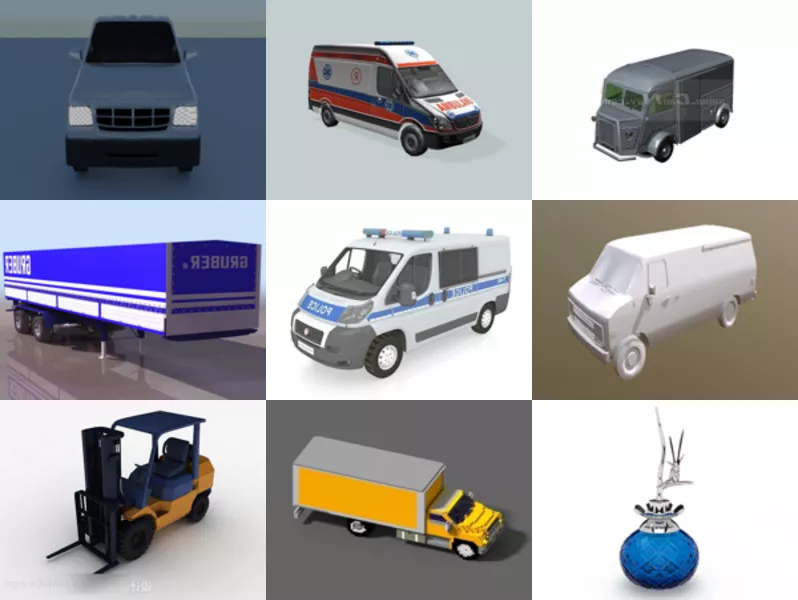 Top 10 Van 3D Models for Rendering Latest 2022