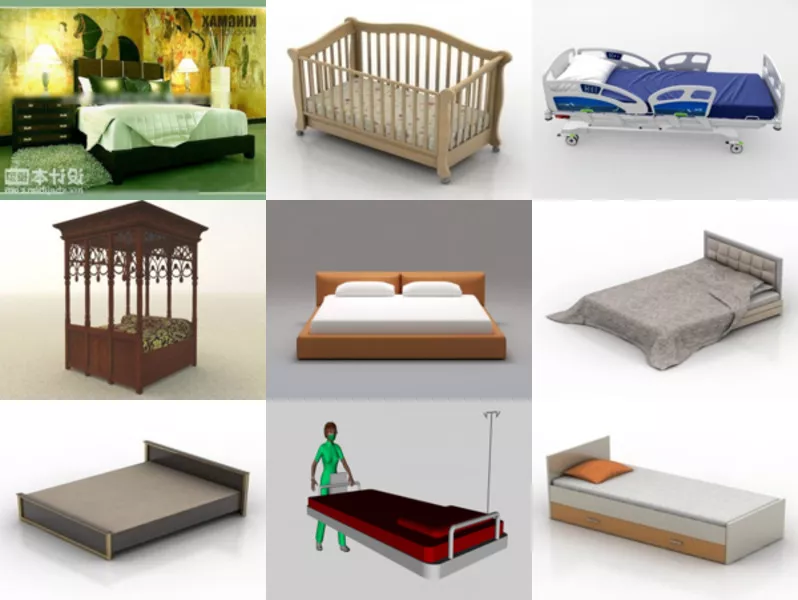Top 10 Bed 3D Models for Free Most Recent 2022