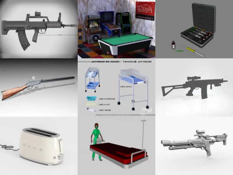 Top 10 Obj Equipment 3D Models Newest 2022