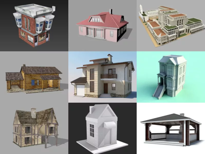 Top 10 Obj Residential Building 3D Models for Rendering Newest 2022