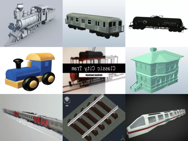 Top 10 Obj Train 3D Models for Rendering Latest 2022