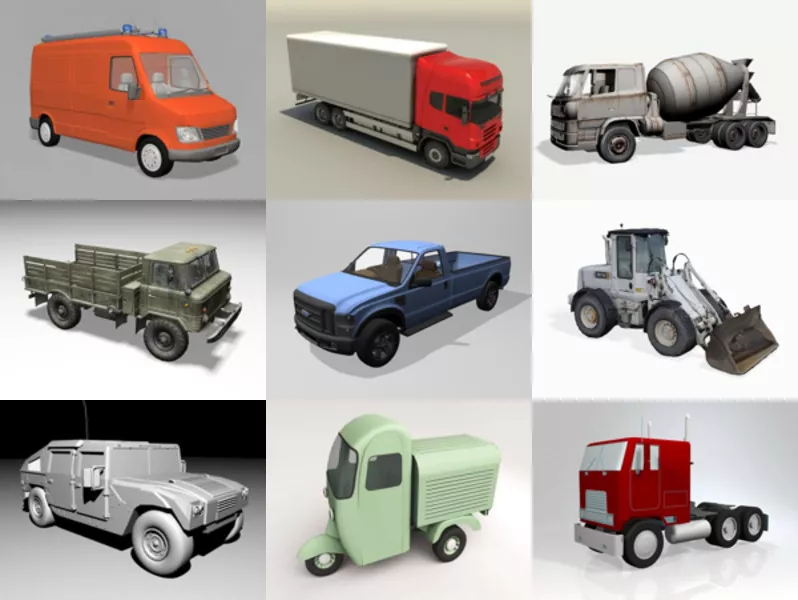 Top 10 Truck 3D Models for Rendering Newest 2022
