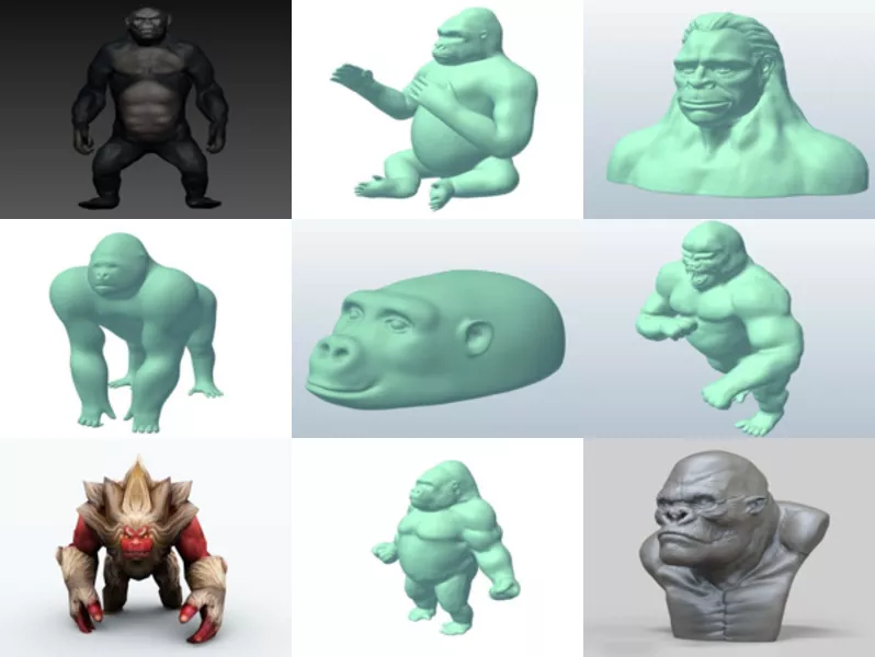 Top 11 Obj Gorilla 3D Models Latest 2022