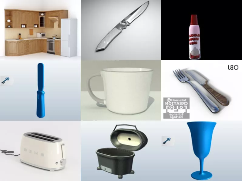Top 11 Obj Kitchen Furniture 3D Models Newest 2022