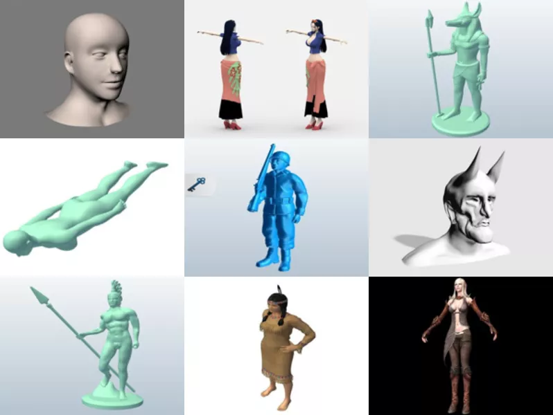 Top 11 Obj People 3D Models Newest 2022