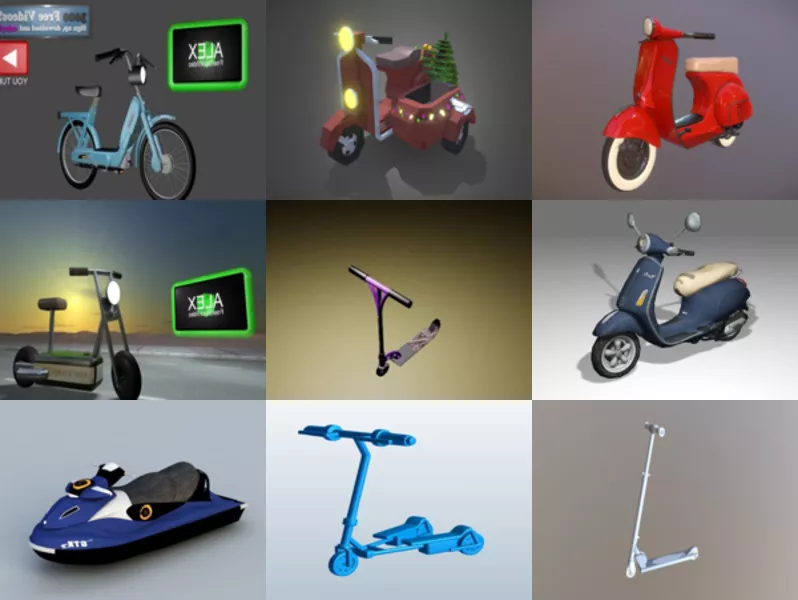Top 11 Obj Scooter 3D Models Newest 2022