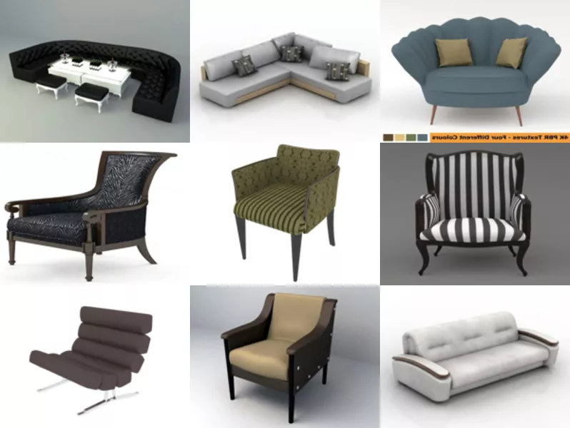 Top 11 Obj Sofa 3D Models for Design Newest 2022