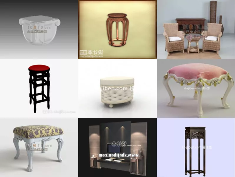 Top 11 Stool 3D Models Resources Newest 2022