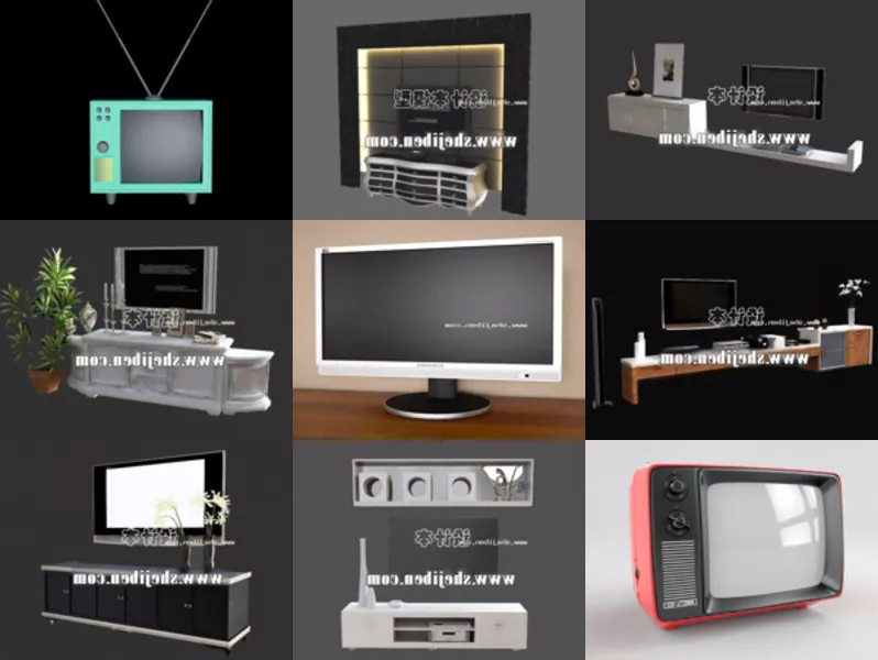 Top 11 Television 3D Models Newest 2022