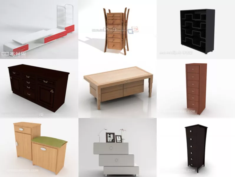 Top 12 3ds Max Drawers 3D Models for Design Newest 2022