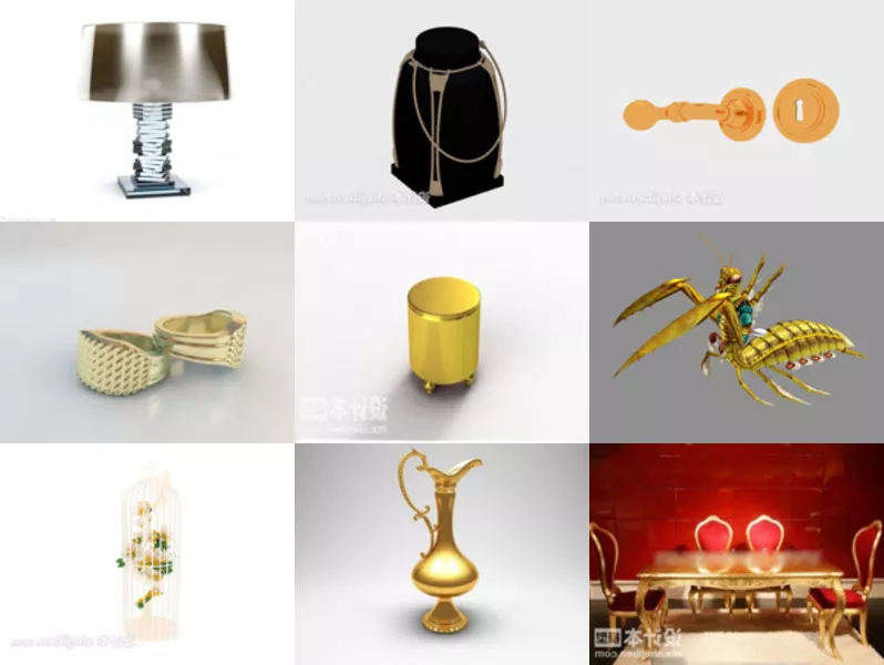 Top 12 3ds Max Gold 3D Models for Rendering Most Recent 2022