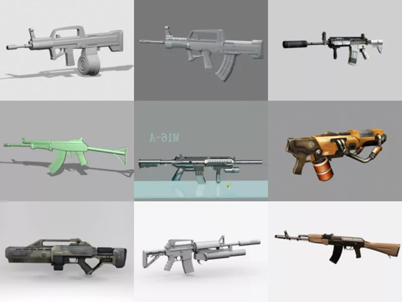 Top 12 3ds Max Rifle 3D Models for Design Latest 2022