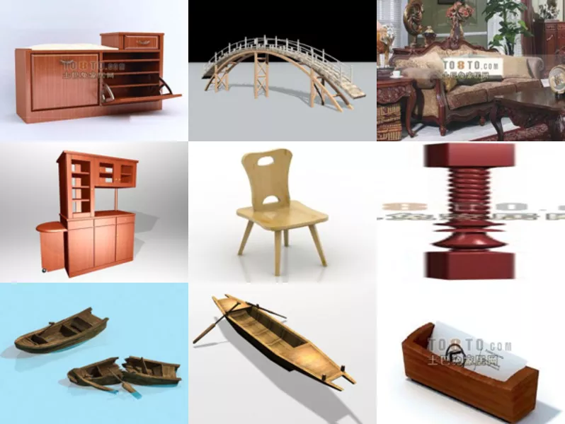 Top 12 3ds Max Wooden 3D Models Resources Newest 2022