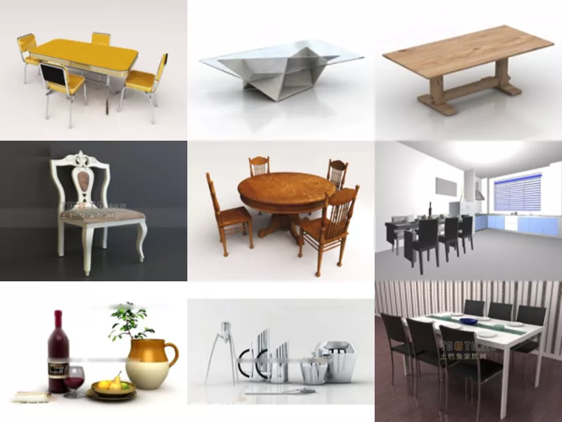 Top 12 Dining 3D Models for Free Most Recent 2022
