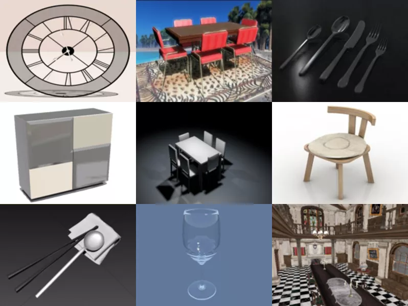 Top 12 Obj Dinning 3D Models Latest 2022