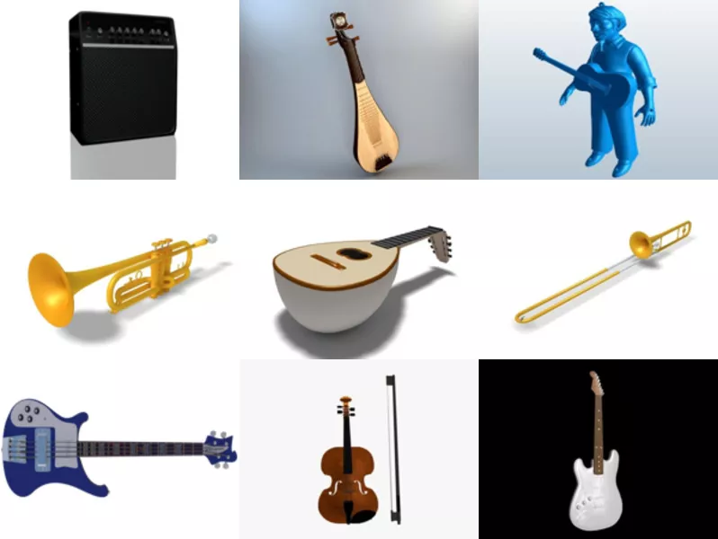 Top 12 Obj Musical Instrument 3D Models for Free Newest 2022