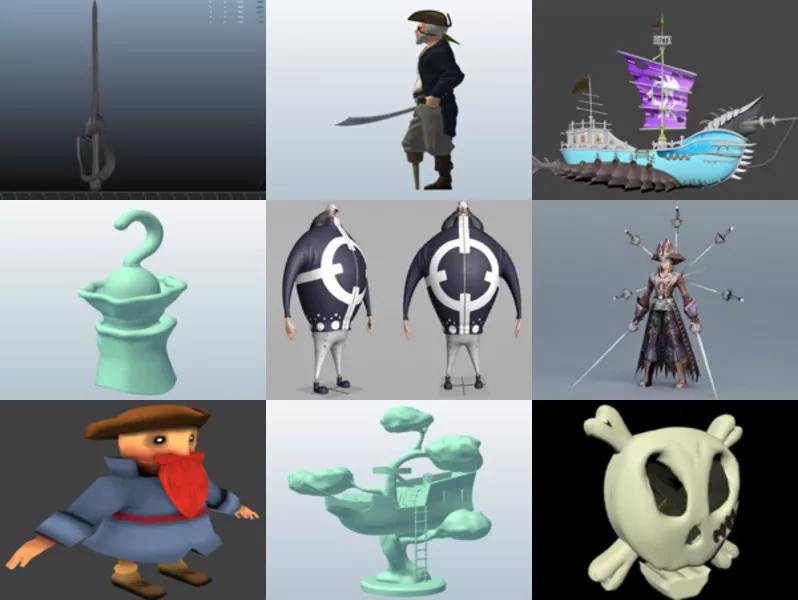 Top 12 Obj Pirate 3D Models Newest 2022