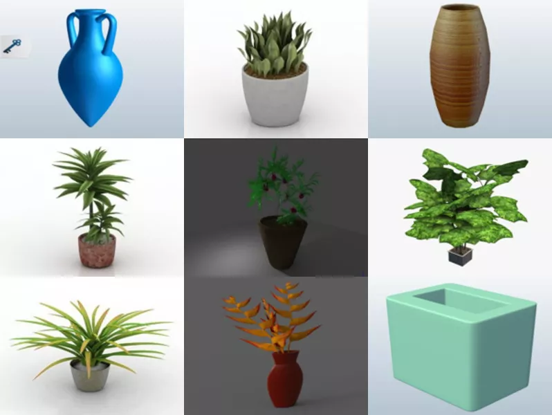 Top 12 Obj Potted 3D Models Newest 2022
