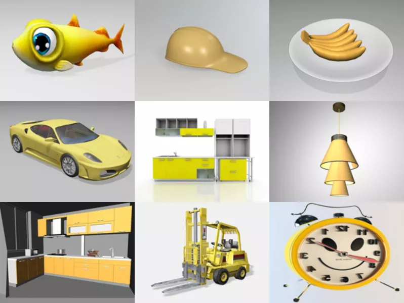Top 12 Yellow 3D Models Resources Most Recent 2022