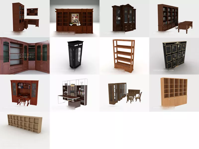 Top 13 3ds Max Bookcases 3D Models Latest 2022