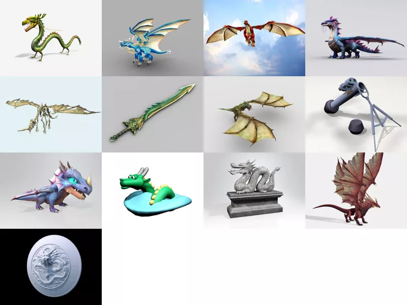Top 13 3ds Max Dragon 3D Models for Design Most Recent 2022