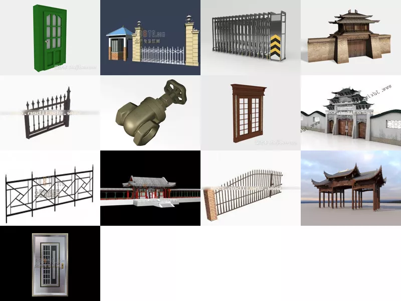 Top 13 3ds Max Gate 3D Models for Rendering Latest 2022