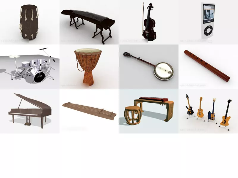 Top 13 3ds Max Musical 3D Models for Free Latest 2022