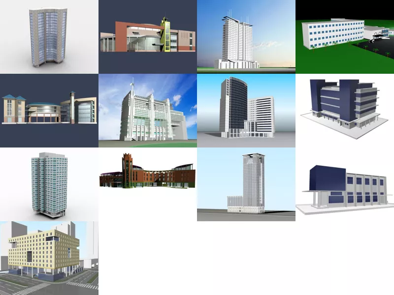 Top 13 3ds Max Office Building 3D Models for Rendering Newest 2022