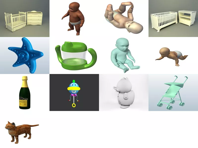 Top 13 Obj Baby 3D Models Newest 2022