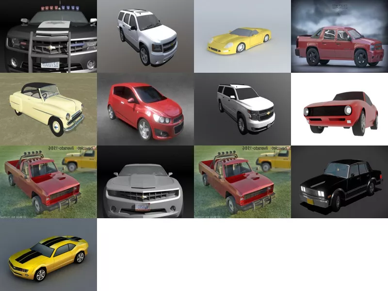 Top 13 Obj Chevrolet 3D Models for Design Latest 2022