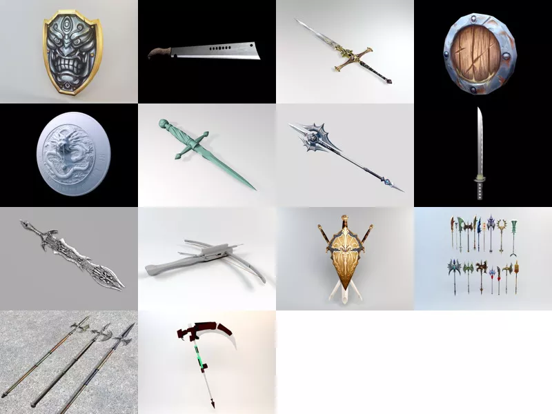 Top 14 3ds Max Ancient Weapons 3D Models Newest 2022