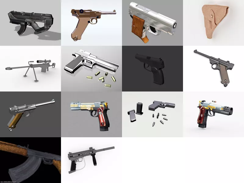 Top 14 3ds Max Guns 3D Models Resources Latest 2022