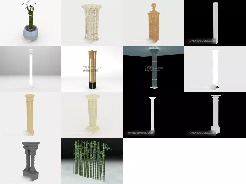 Top 14 3ds Max Pillar 3D Models for Free Newest 2022