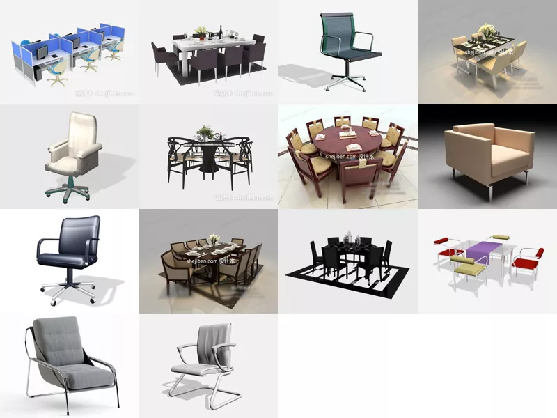 Top 14 Chairs 3D Models Resources Newest 2022