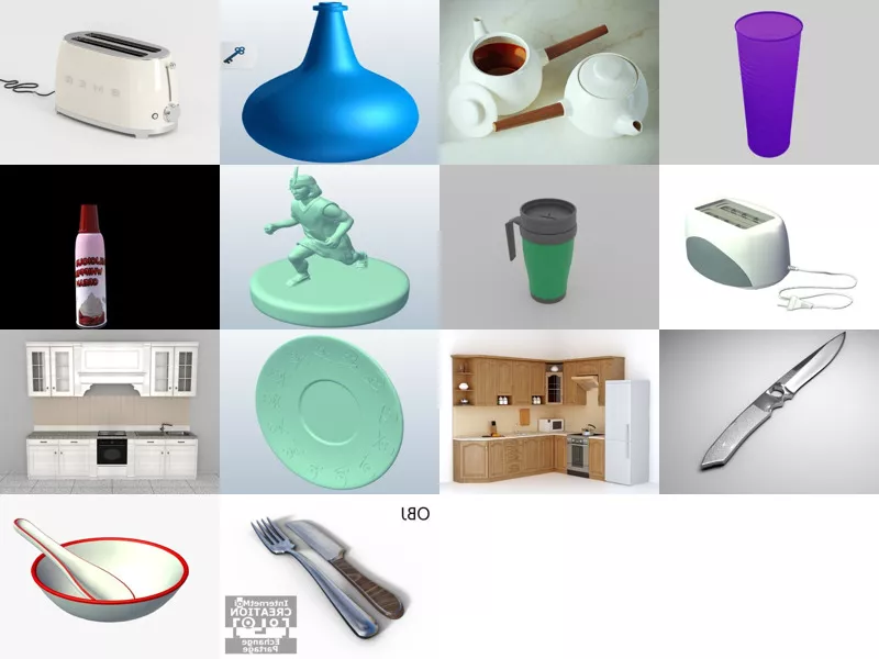 Top 14 Obj Kitchen Furniture 3D Models Latest 2022