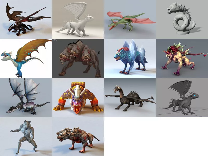 Top 14 Obj Legendary Creature 3D Models for Design Newest 2022