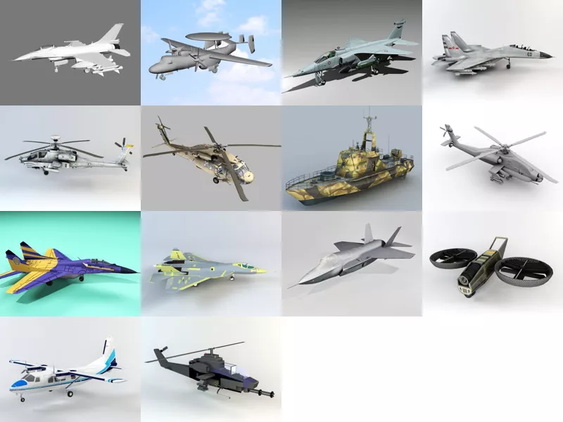 Top 14 Obj Military Aircraft 3D Models Latest 2022