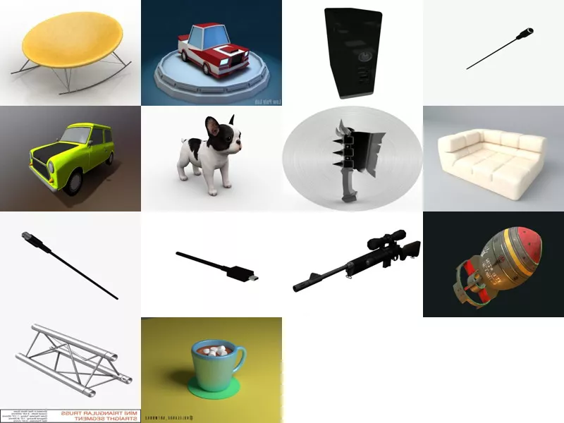 Top 14 Obj Mini 3D Models for Design Latest 2022
