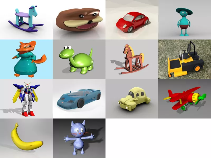 Top 14 Toy 3D Models for Design Newest 2022