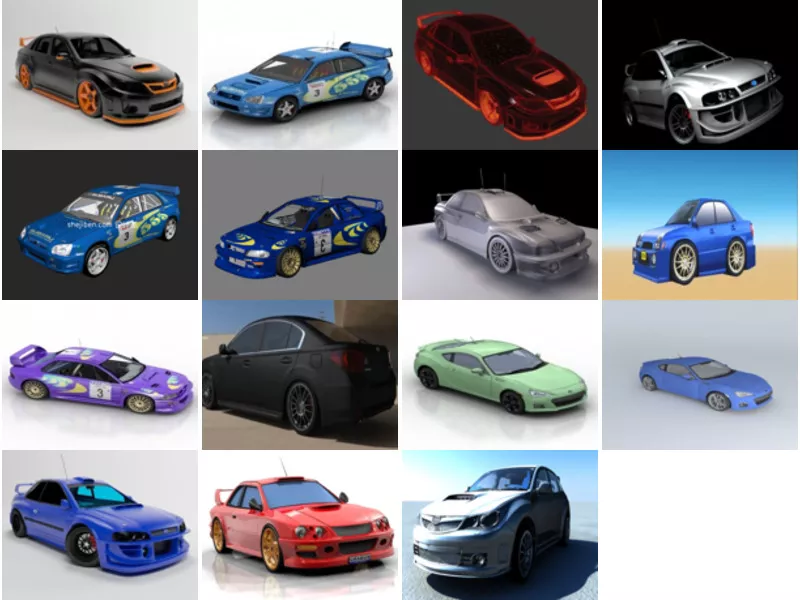 Top 15 Subaru Car 3D Models Latest 2022