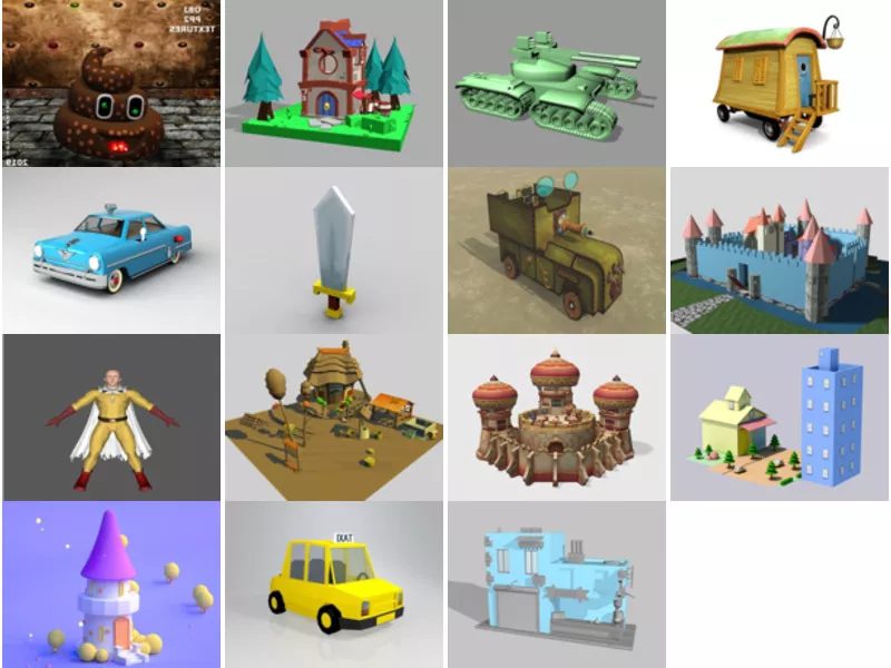 Top 15 Cartoon 3D Models for Free Newest 2022