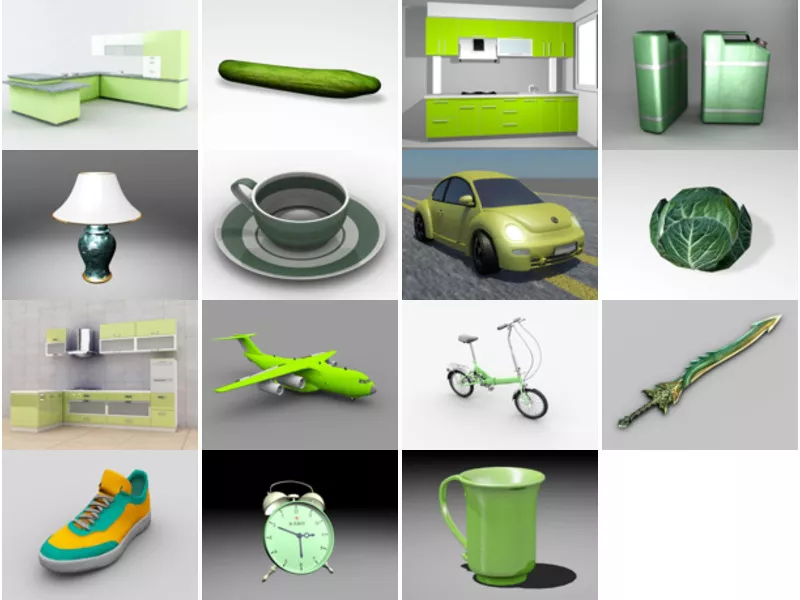 Top 15 Green 3D Models Newest 2022