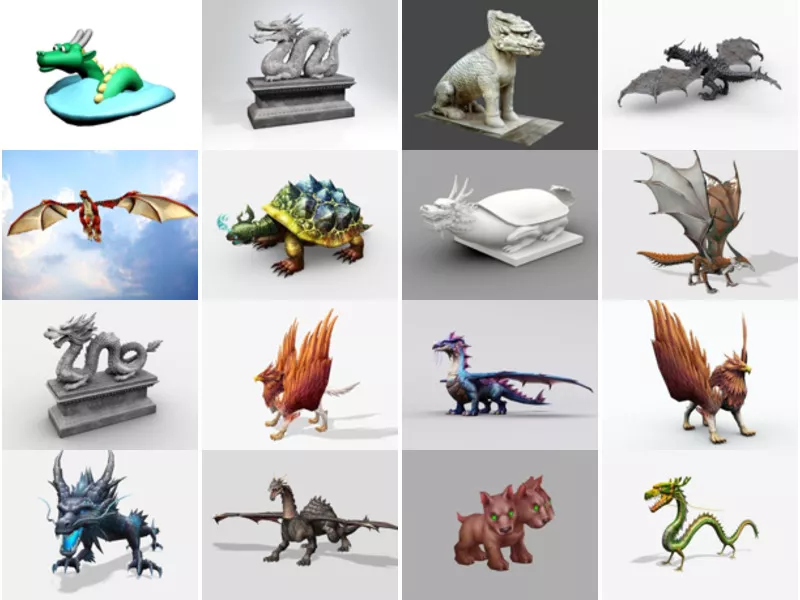 Top 16 3ds Max Legendary Creature 3D Models Stuff Newest 2022