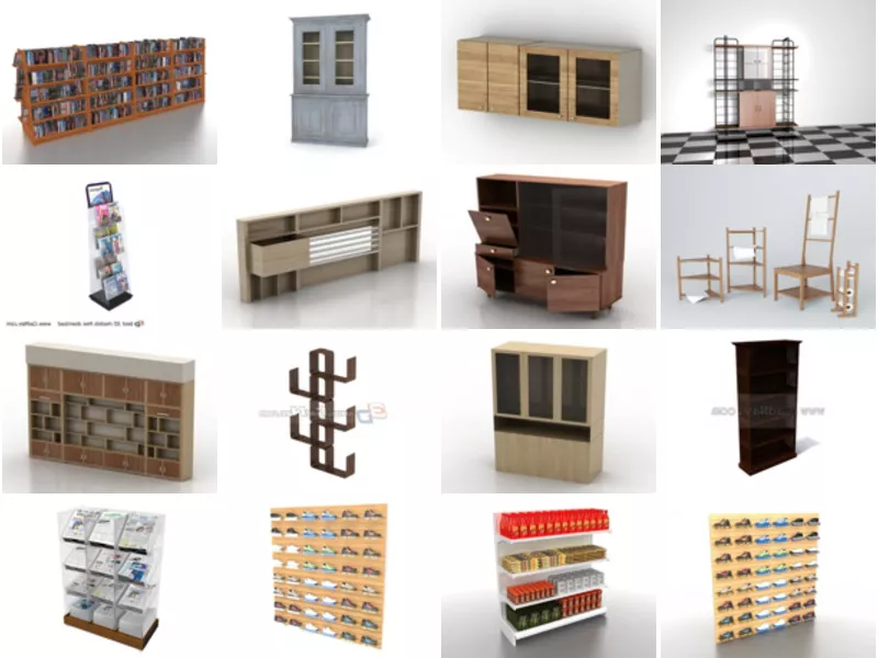 Top 16 3ds Max Shelving 3D Models for Free Most Recent 2022