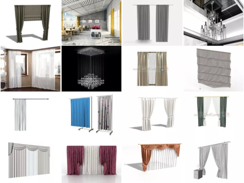 Top 16 Curtain 3D Models for Free Most Popular 2022