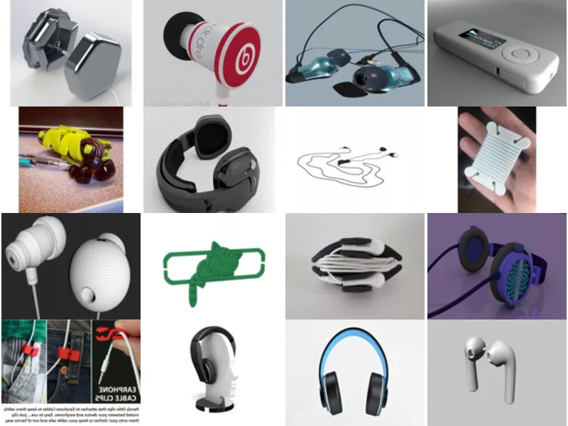Top 16 Earphones 3D Models Most Recent 2022
