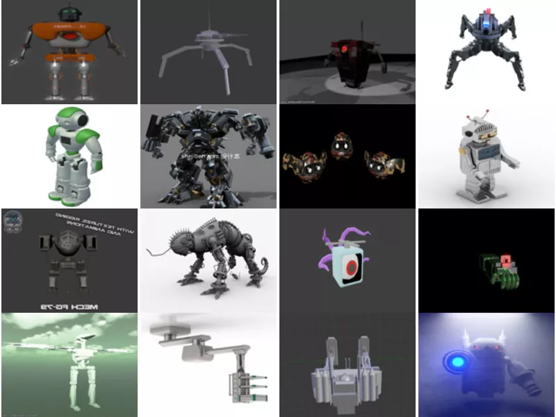 Top 16 Robot 3D Models for Rendering Newest 2022