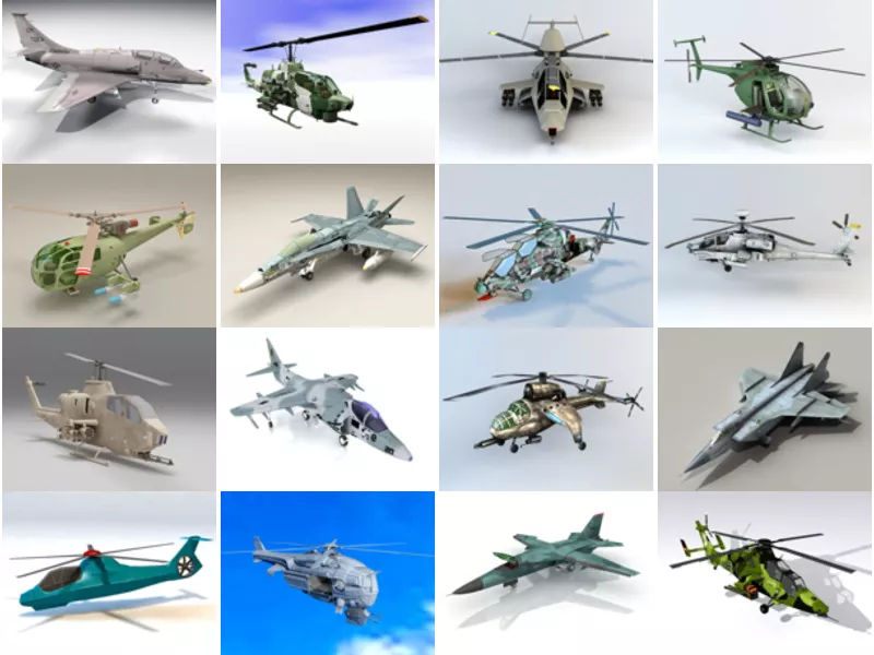 Top 16 Attack Aircraft 3D Models Most Viewed 2022